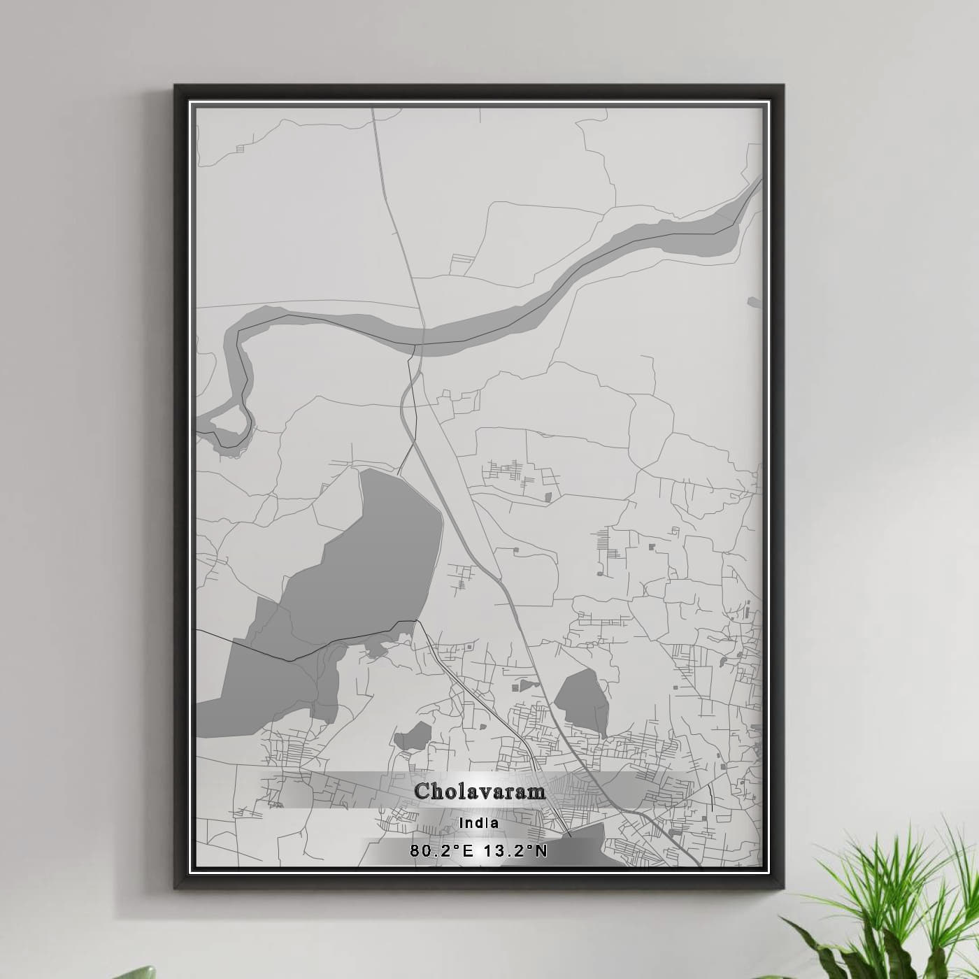 ROAD MAP OF CHOLAVARAM, INDIA BY MAPBAKES