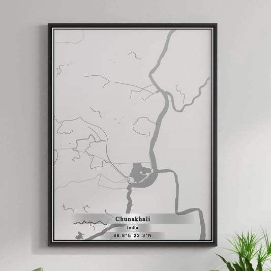 ROAD MAP OF CHUNAKHALI, INDIA BY MAPBAKES