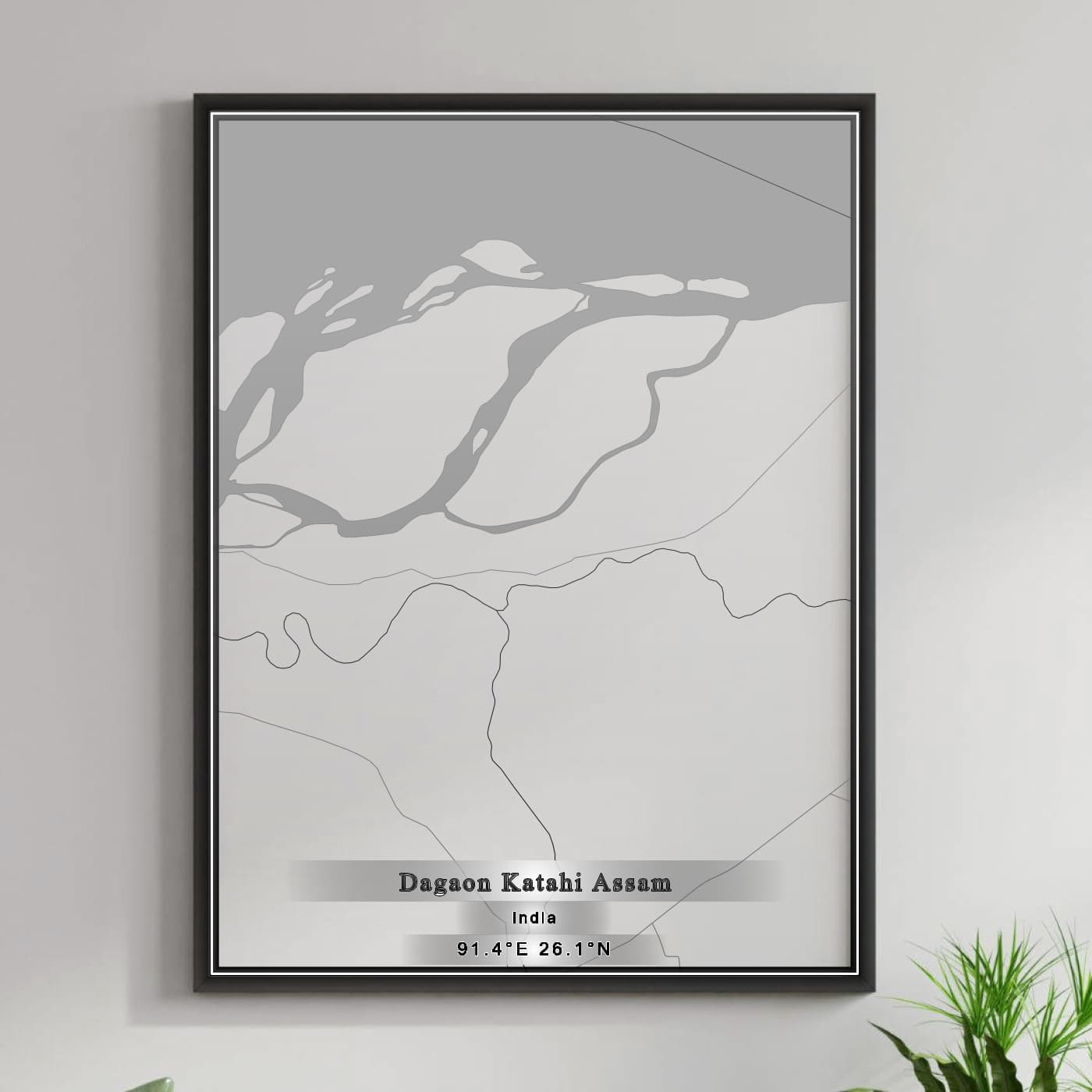 ROAD MAP OF DAGAON KATAHI ASSAM, INDIA BY MAPBAKES