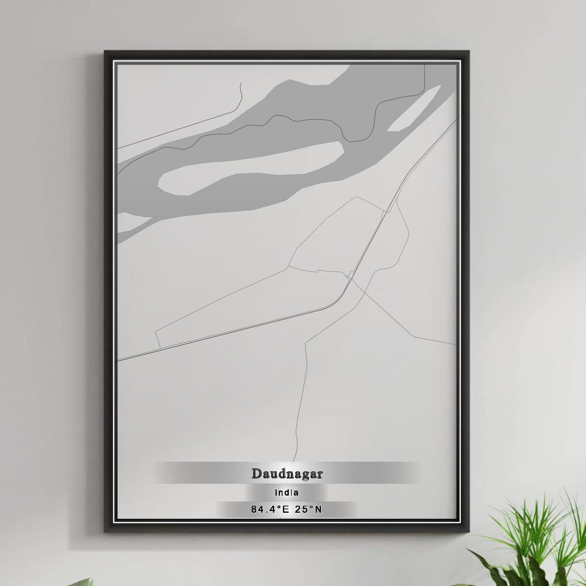 ROAD MAP OF DAUDNAGAR, INDIA BY MAPBAKES