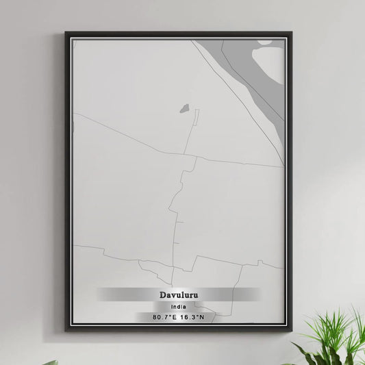 ROAD MAP OF DAVULURU, INDIA BY MAPBAKES