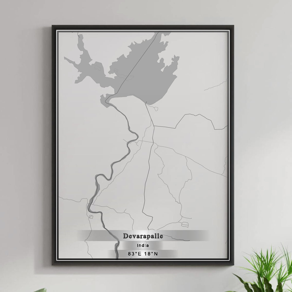 ROAD MAP OF DEVARAPALLE, INDIA BY MAPBAKES