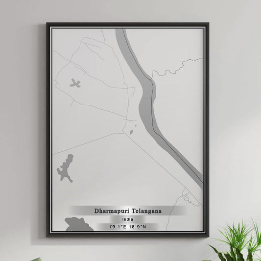 ROAD MAP OF DHARMAPURI TELANGANA, INDIA BY MAPBAKES