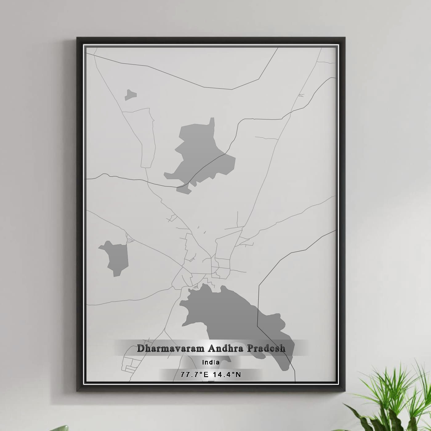 ROAD MAP OF DHARMAVARAM ANDHRA PRADESH, INDIA BY MAPBAKES