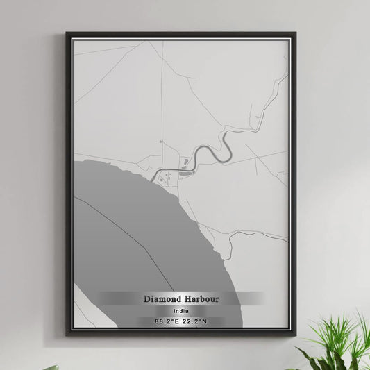 ROAD MAP OF DIAMOND HARBOUR, INDIA BY MAPBAKES