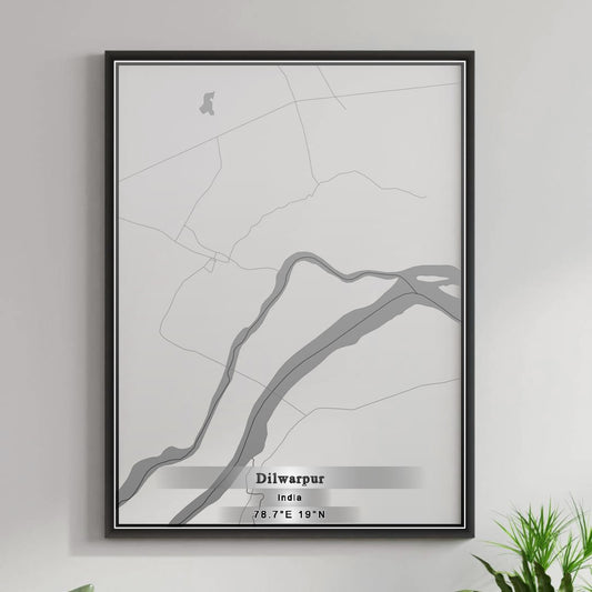 ROAD MAP OF DILWARPUR, INDIA BY MAPBAKES