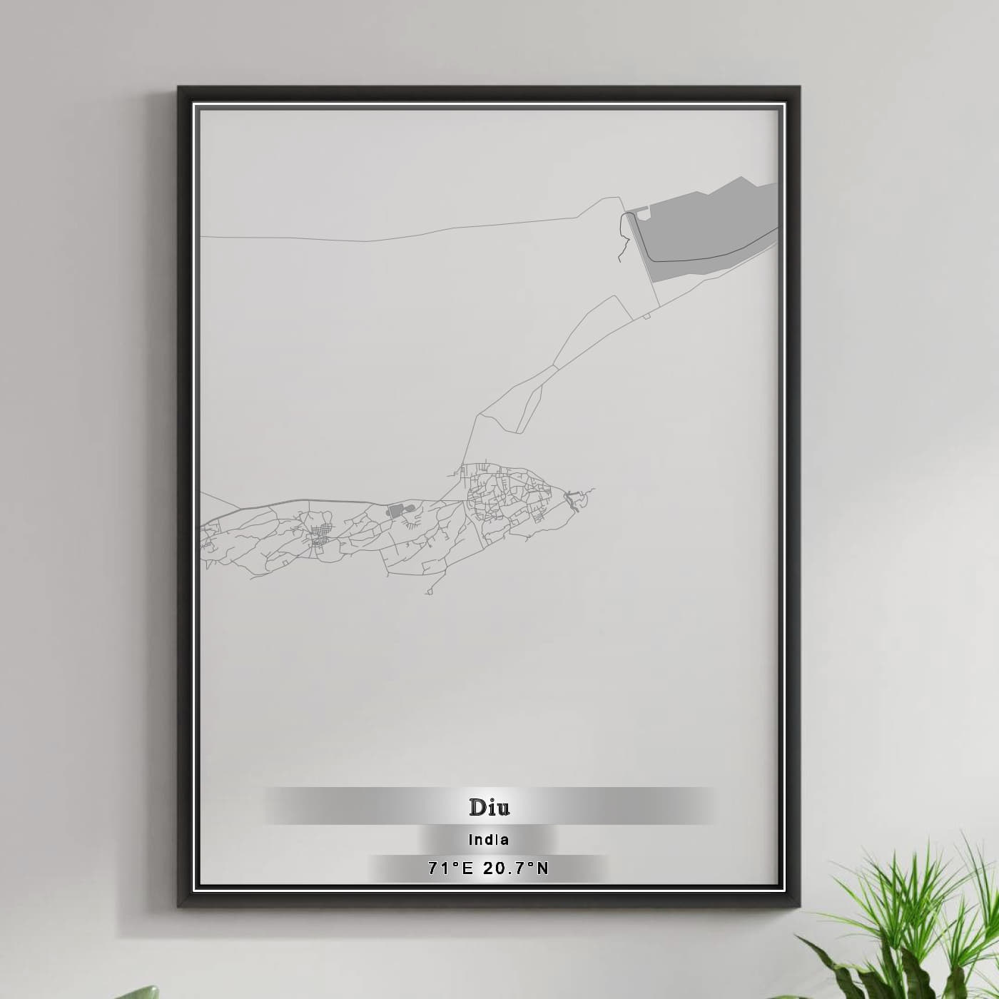 ROAD MAP OF DIU, INDIA BY MAPBAKES