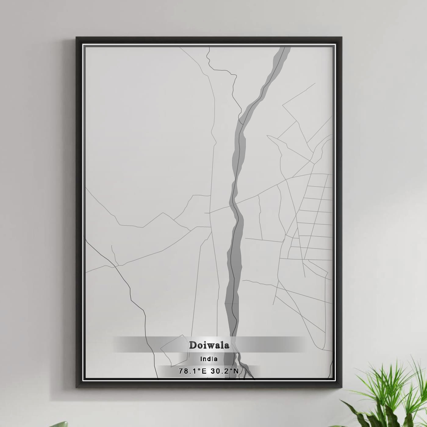 ROAD MAP OF DOIWALA, INDIA BY MAPBAKES