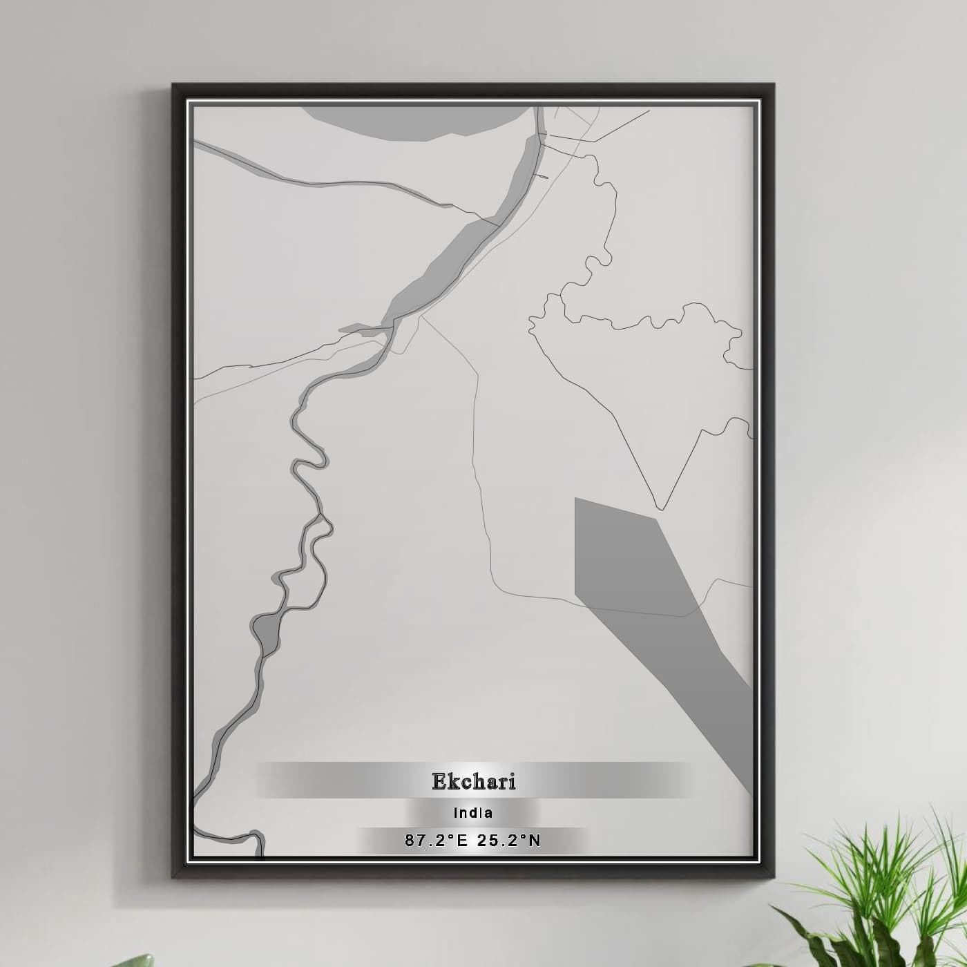 ROAD MAP OF EKCHARI, INDIA BY MAPBAKES