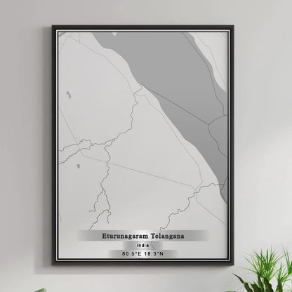 ROAD MAP OF ETURUNAGARAM TELANGANA, INDIA BY MAPBAKES