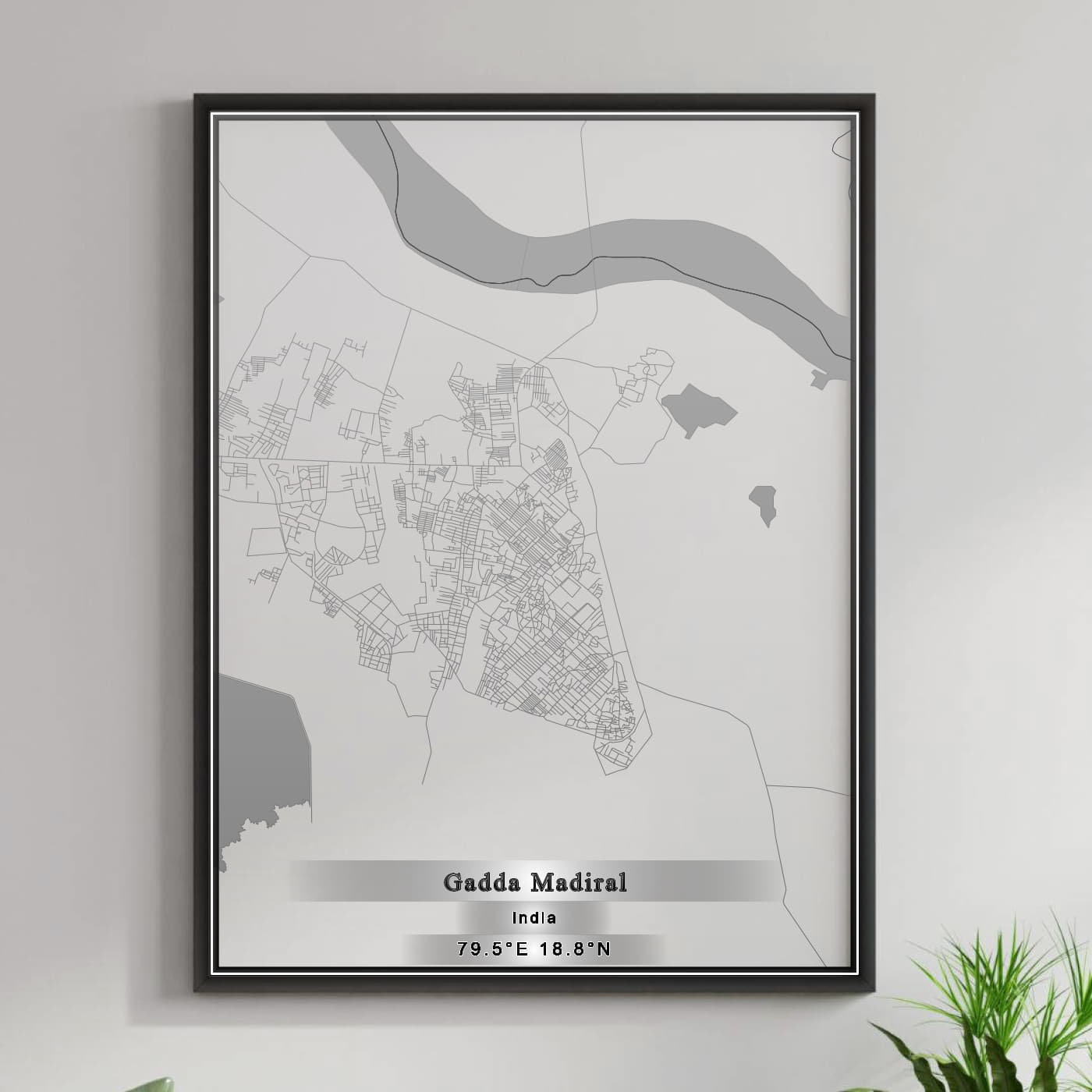 ROAD MAP OF GADDA MADIRAL, INDIA BY MAPBAKES