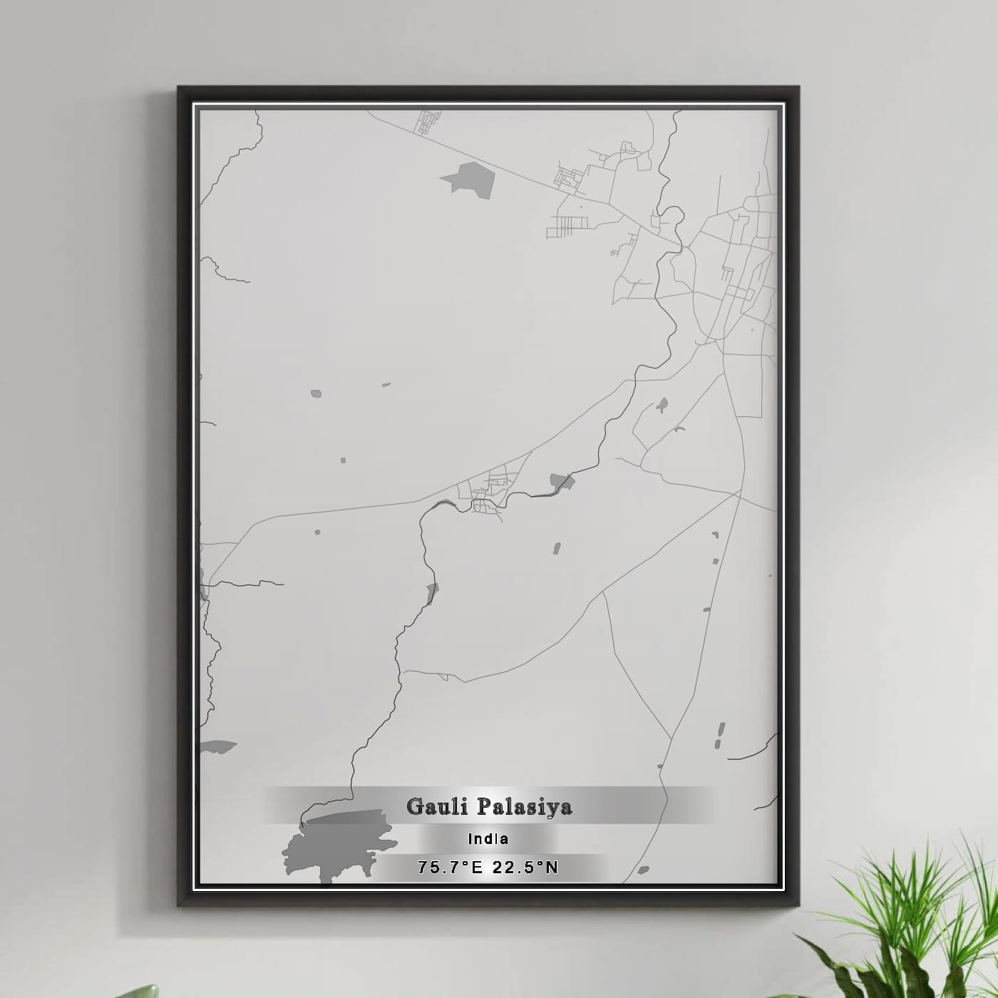 ROAD MAP OF GAULI PALASIYA, INDIA BY MAPBAKES