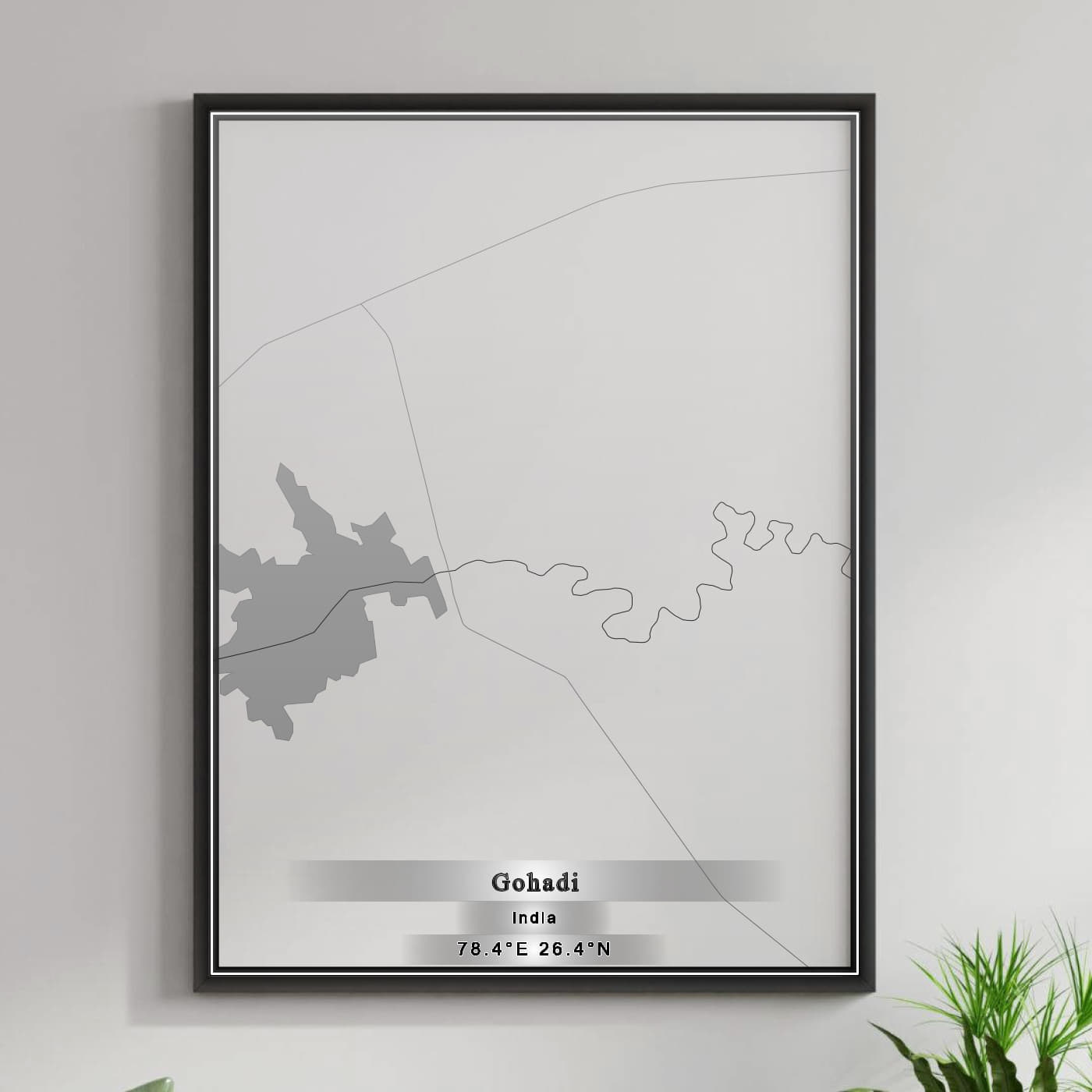 ROAD MAP OF GOHADI, INDIA BY MAPBAKES