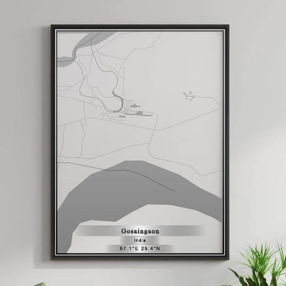 ROAD MAP OF GOSAINGAON, INDIA BY MAPBAKES