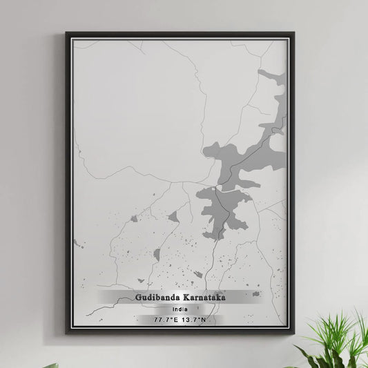 ROAD MAP OF GUDIBANDA KARNATAKA, INDIA BY MAPBAKES