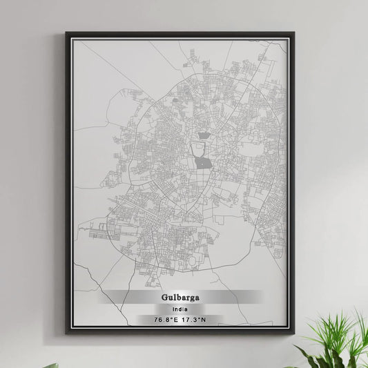 ROAD MAP OF GULBARGA, INDIA BY MAPBAKES