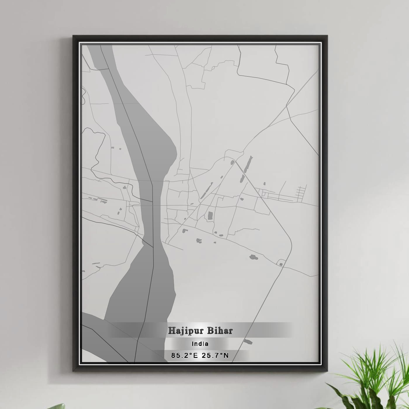 ROAD MAP OF HAJIPUR BIHAR, INDIA BY MAPBAKES