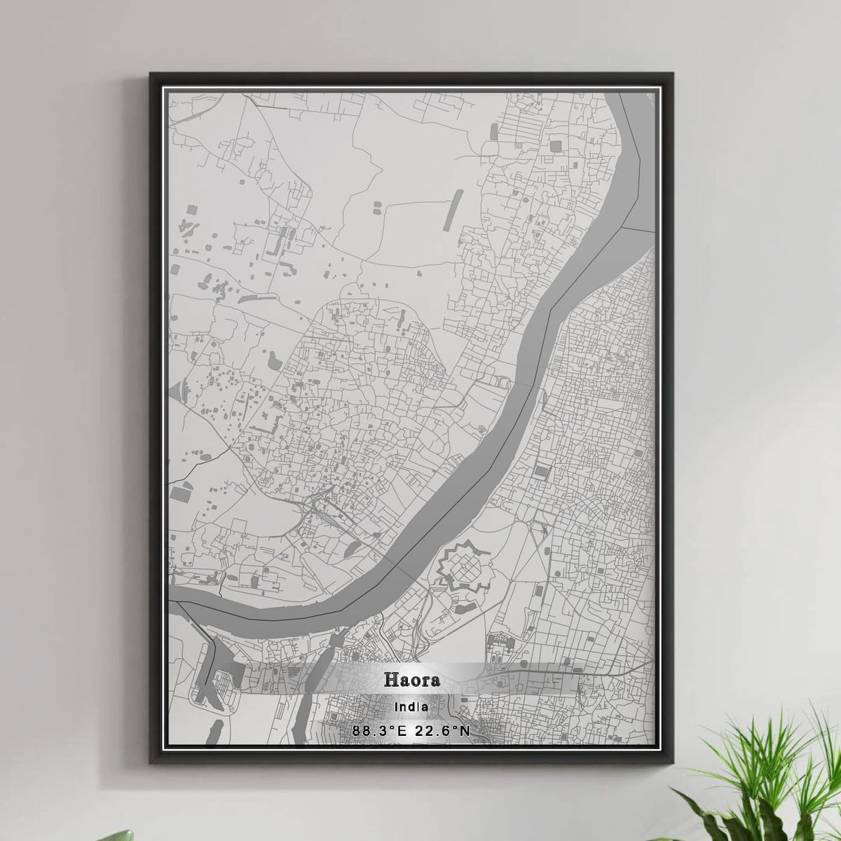 ROAD MAP OF HAORA, INDIA BY MAPBAKES