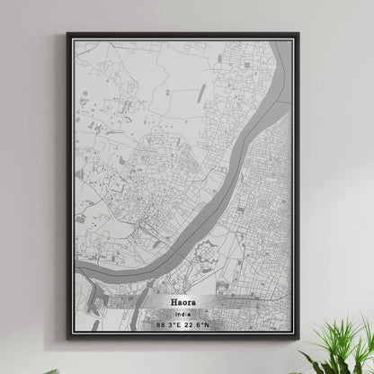 ROAD MAP OF HAORA, INDIA BY MAPBAKES