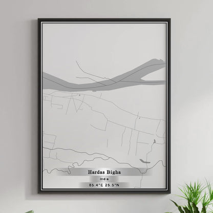 ROAD MAP OF HARDAS BIGHA, INDIA BY MAPBAKES
