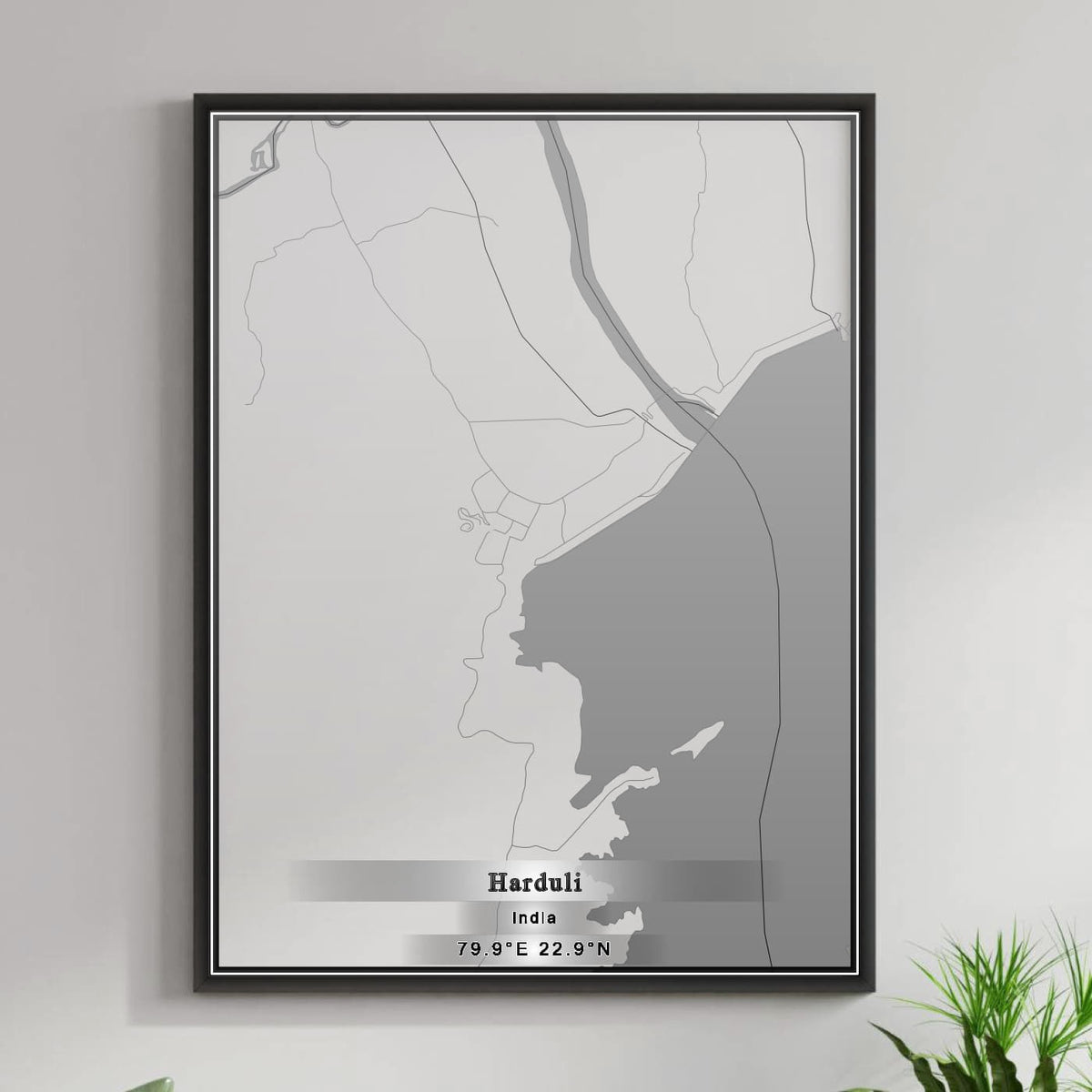 ROAD MAP OF HARDULI, INDIA BY MAPBAKES