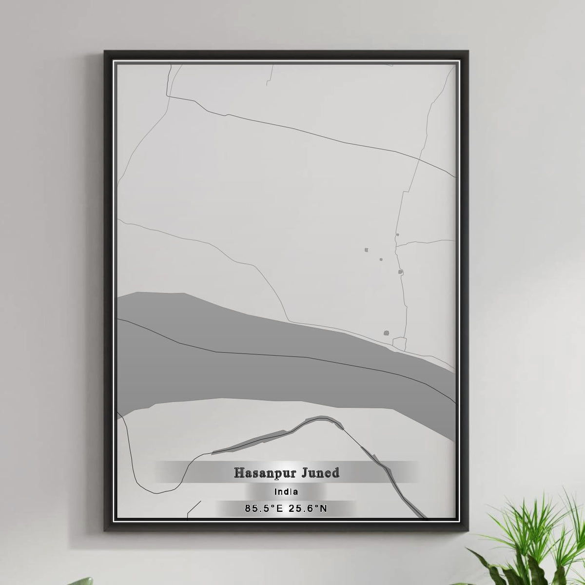 ROAD MAP OF HASANPUR JUNED, INDIA BY MAPBAKES
