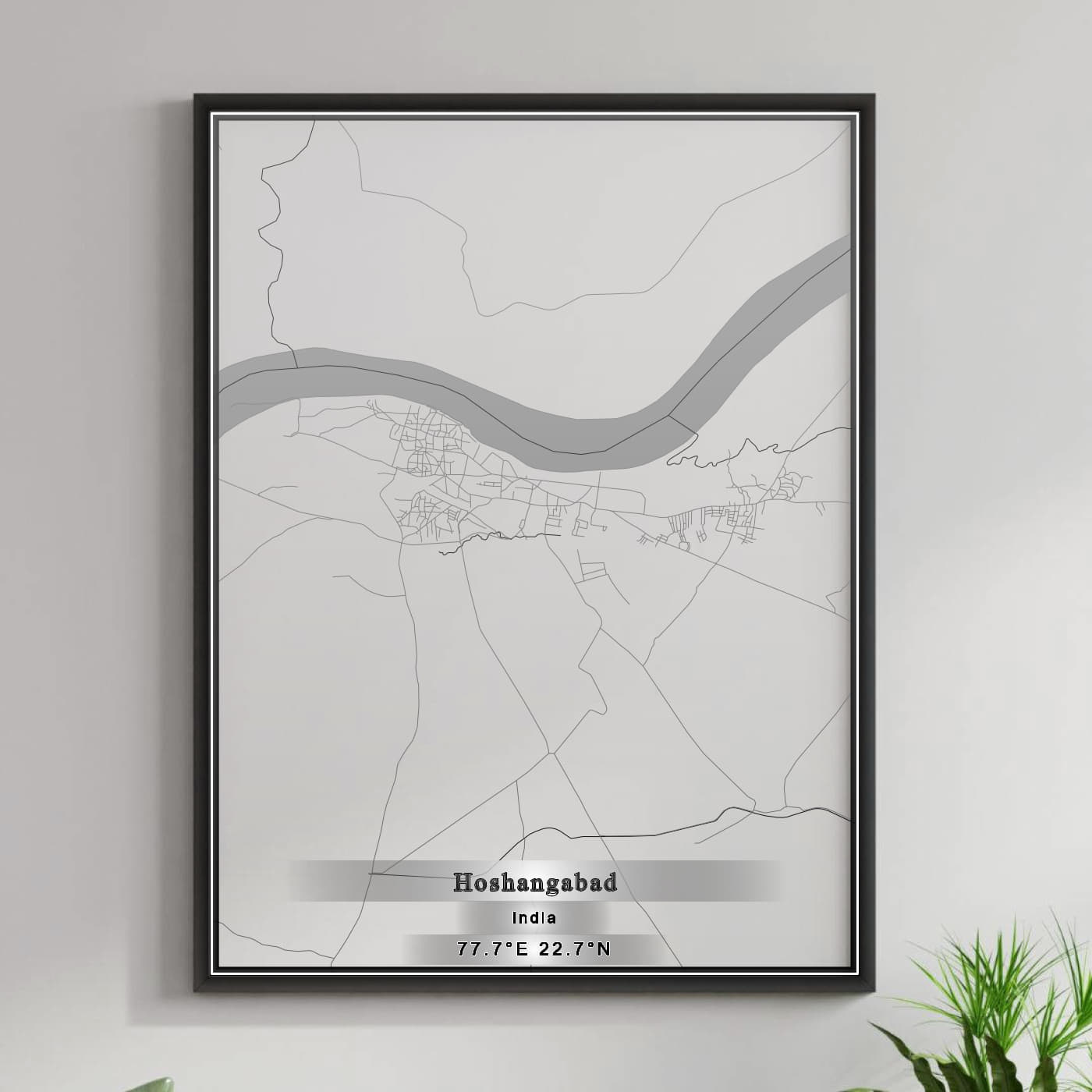 ROAD MAP OF HOSHANGABAD, INDIA BY MAPBAKES