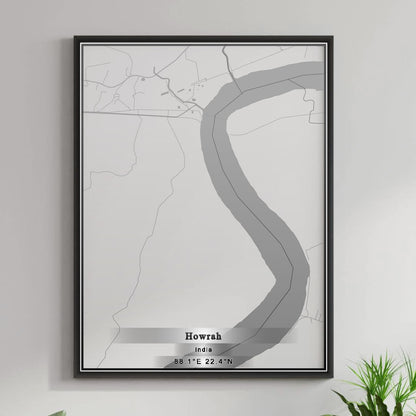 ROAD MAP OF HOWRAH , INDIA BY MAPBAKES