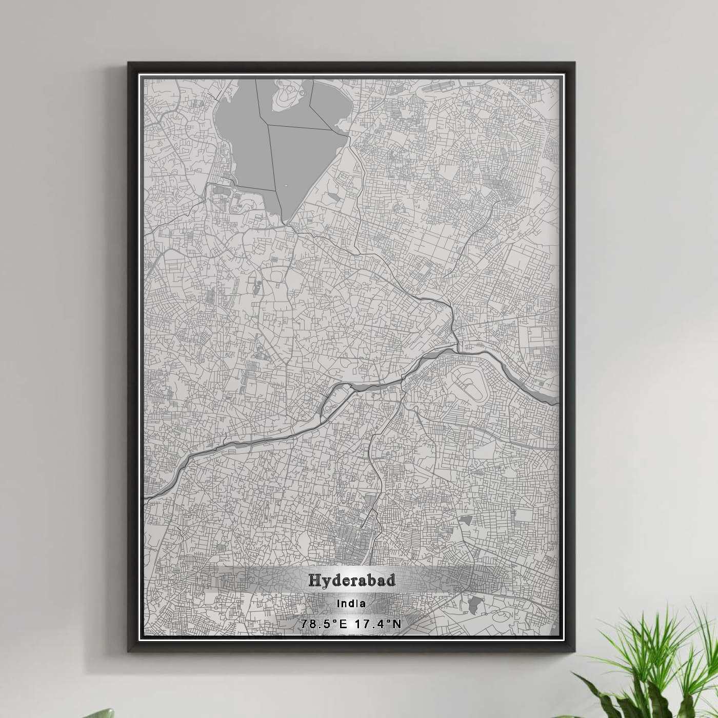 ROAD MAP OF HYDERABAD, INDIA BY MAPBAKES