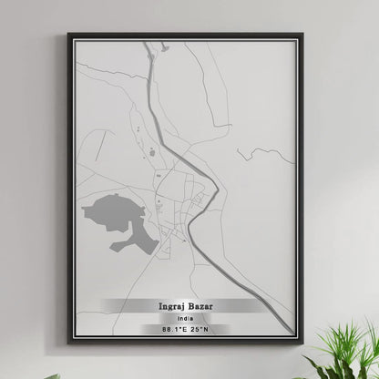 ROAD MAP OF INGRAJ BAZAR, INDIA BY MAPBAKES