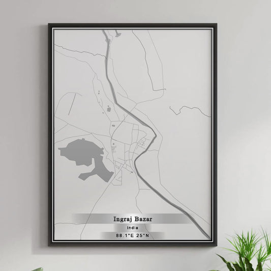 ROAD MAP OF INGRAJ BAZAR, INDIA BY MAPBAKES