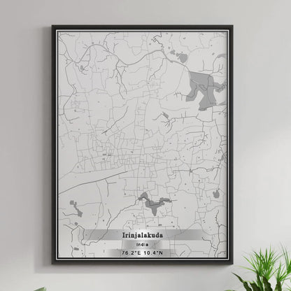 ROAD MAP OF IRINJALAKUDA, INDIA BY MAPBAKES