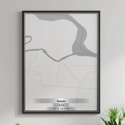 ROAD MAP OF ISAPUR, INDIA BY MAPBAKES