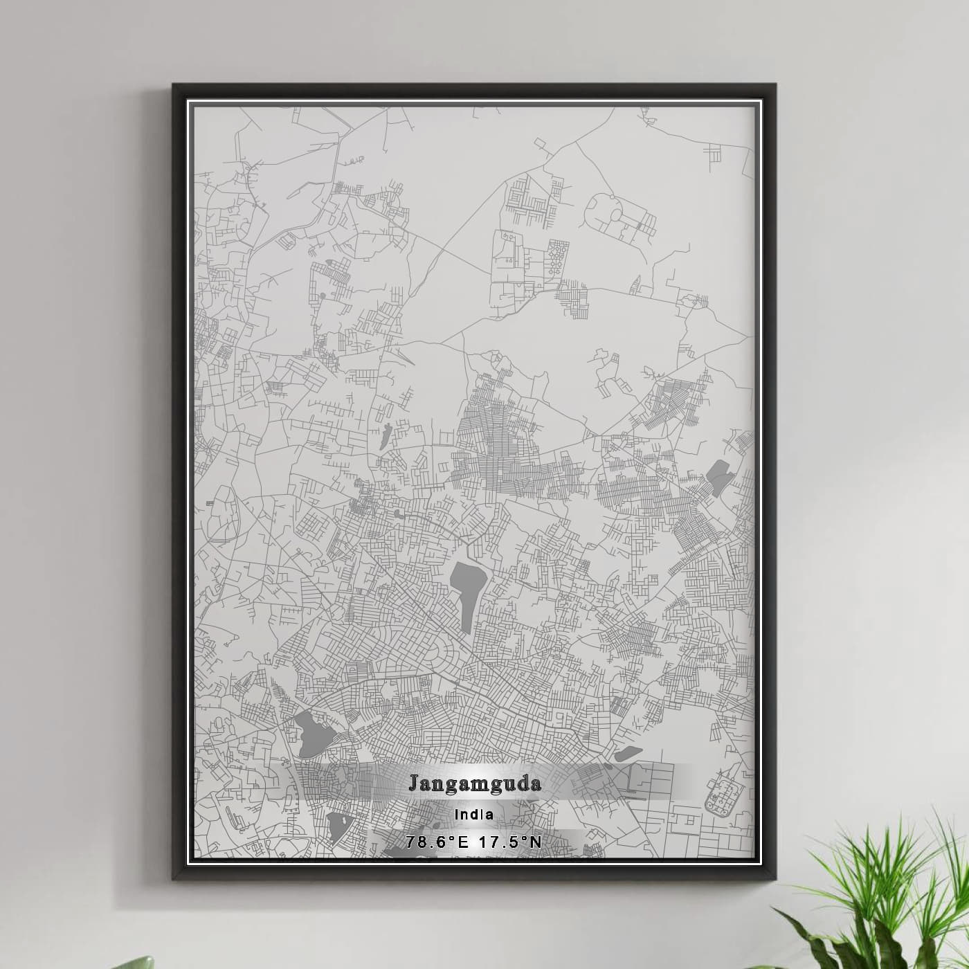 ROAD MAP OF JANGAMGUDA, INDIA BY MAPBAKES