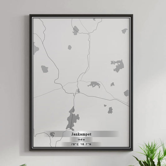 ROAD MAP OF JANKAMPET, INDIA BY MAPBAKES