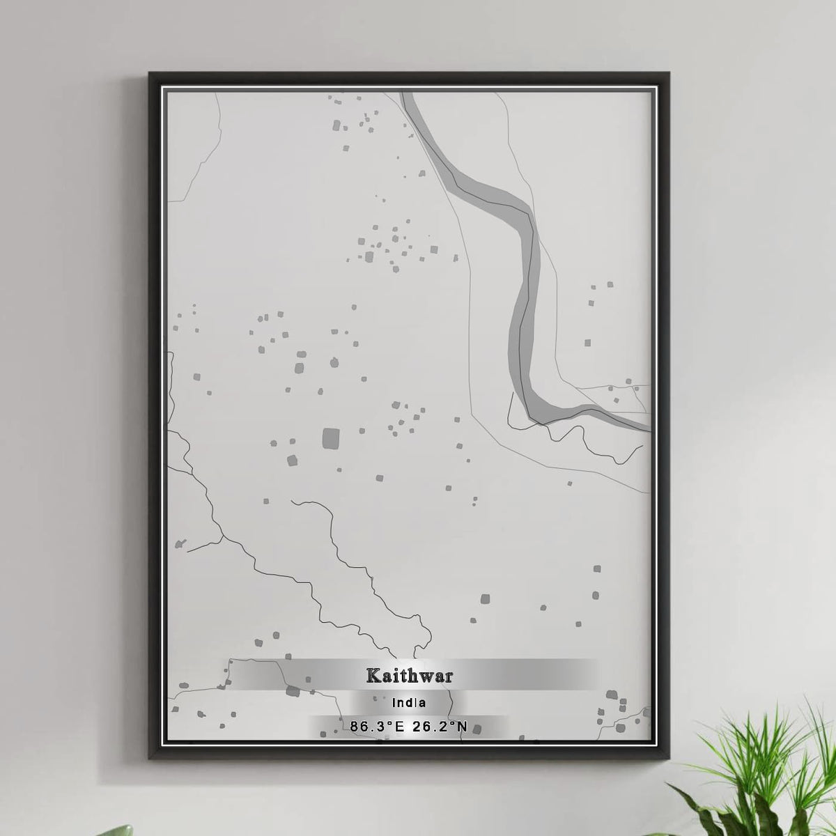 ROAD MAP OF KAITHWAR, INDIA BY MAPBAKES