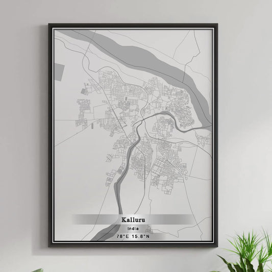 ROAD MAP OF KALLURU, INDIA BY MAPBAKES