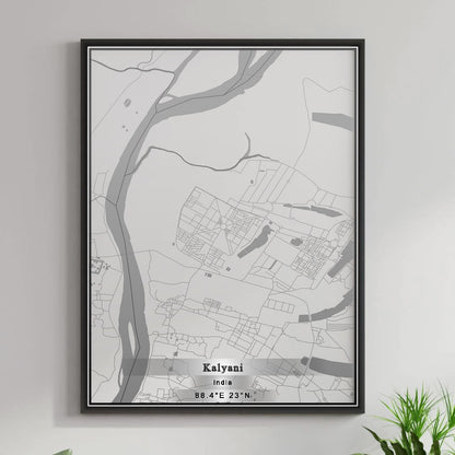 ROAD MAP OF KALYANI, INDIA BY MAPBAKES