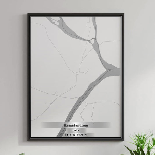 ROAD MAP OF KAMALAPURAM, INDIA BY MAPBAKES