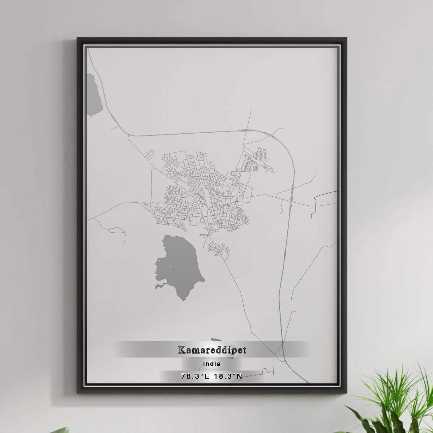 ROAD MAP OF KAMAREDDIPET, INDIA BY MAPBAKES