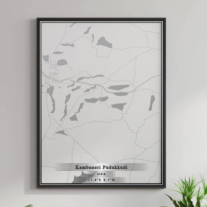 ROAD MAP OF KAMBANERI PUDUKKUDI, INDIA BY MAPBAKES