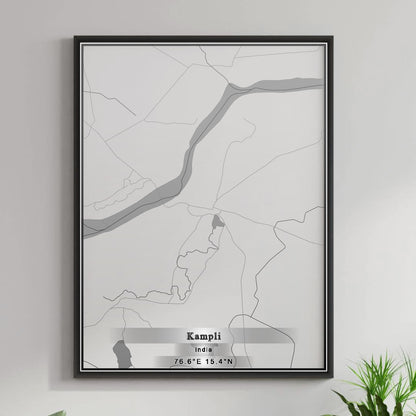 ROAD MAP OF KAMPLI, INDIA BY MAPBAKES