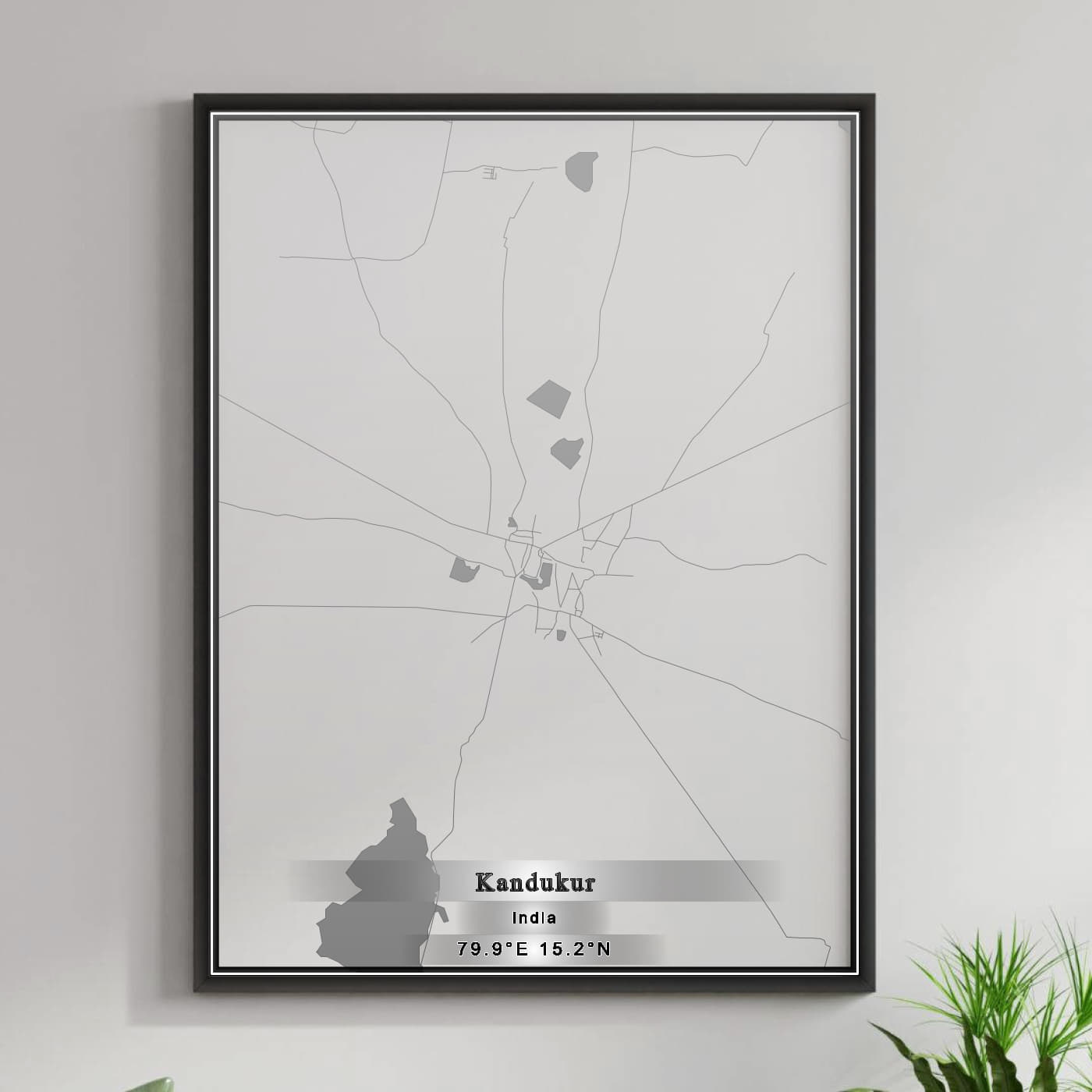 ROAD MAP OF KANDUKUR, INDIA BY MAPBAKES