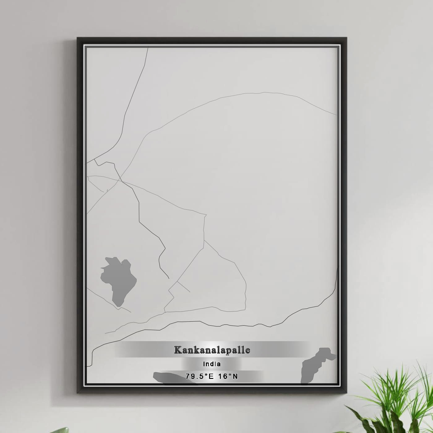 ROAD MAP OF KANKANALAPALLE, INDIA BY MAPBAKES