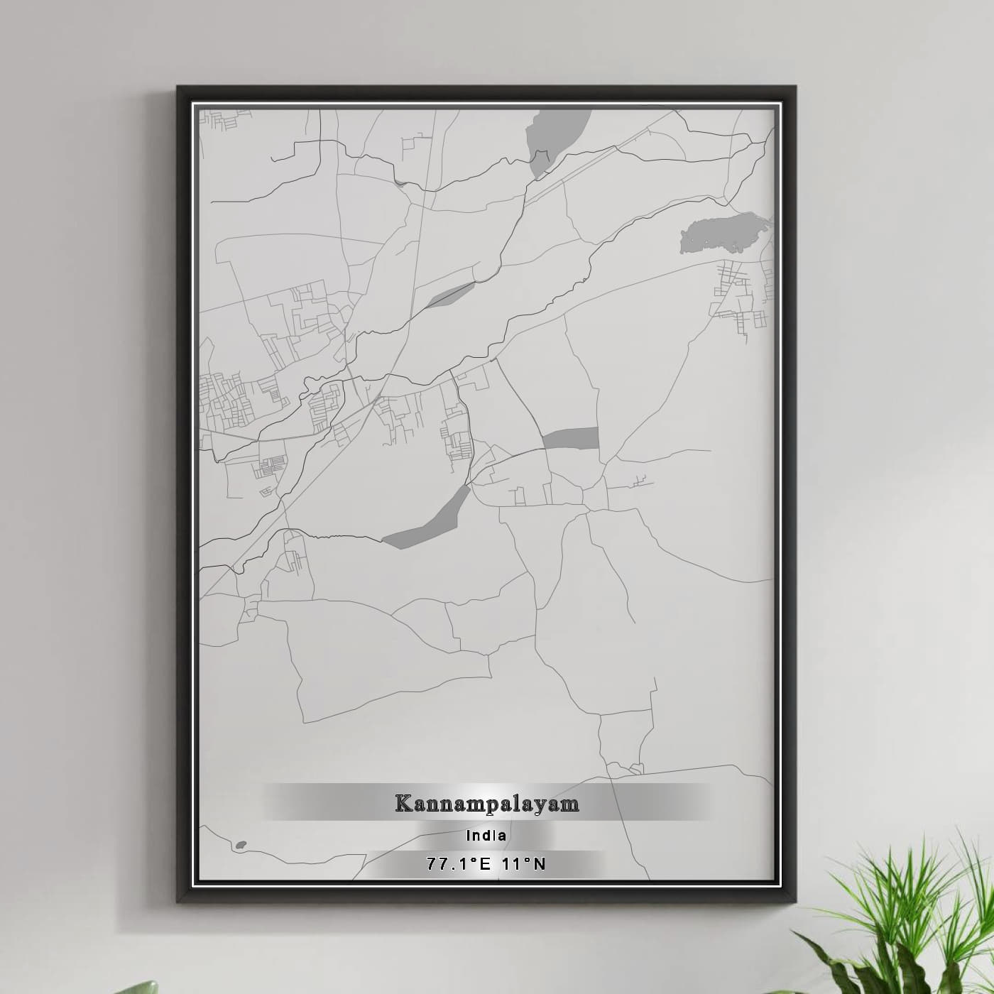 ROAD MAP OF KANNAMPALAYAM, INDIA BY MAPBAKES