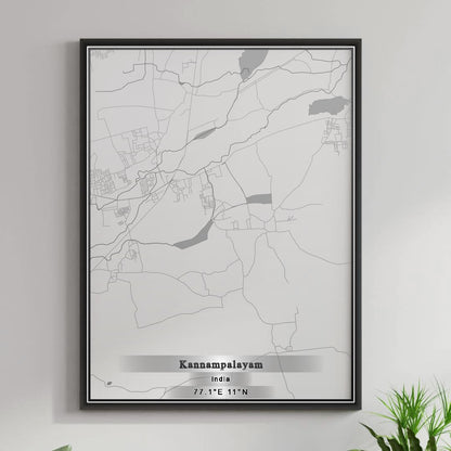 ROAD MAP OF KANNAMPALAYAM, INDIA BY MAPBAKES