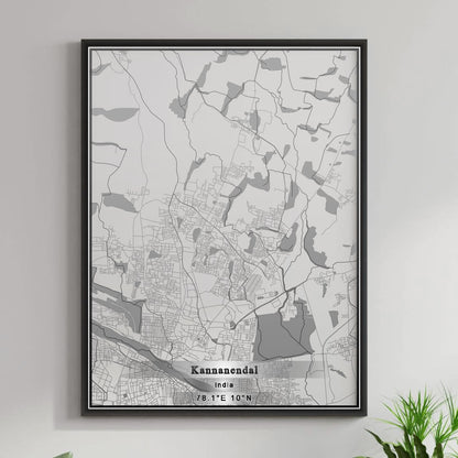 ROAD MAP OF KANNANENDAL, INDIA BY MAPBAKES