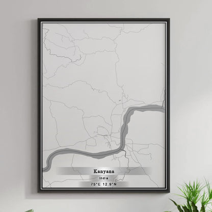 ROAD MAP OF KANYANA, INDIA BY MAPBAKES