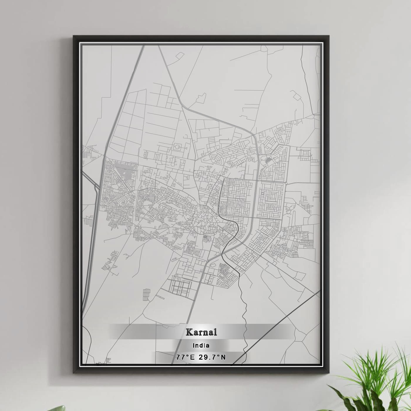 ROAD MAP OF KARNAL, INDIA BY MAPBAKES