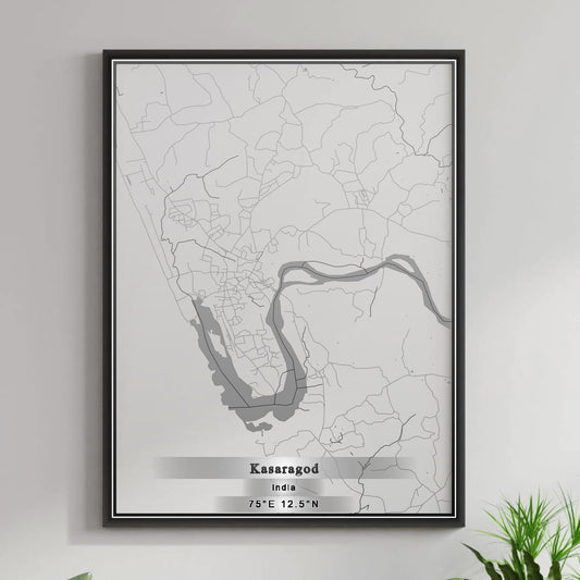 ROAD MAP OF KASARAGOD, INDIA BY MAPBAKES